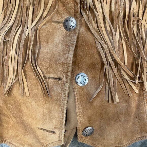 Pioneer Wear Vintage Leather Western Jacket With Fringe - Picture 6 of 11